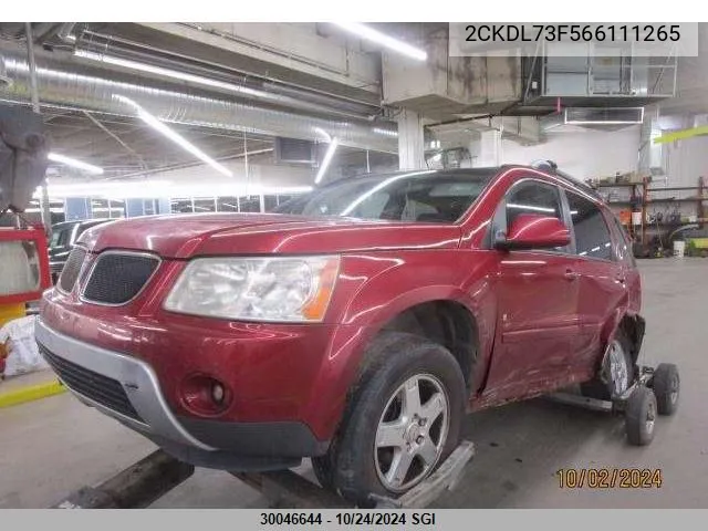 2006 Pontiac Torrent VIN: 2CKDL73F566111265 Lot: 30046644