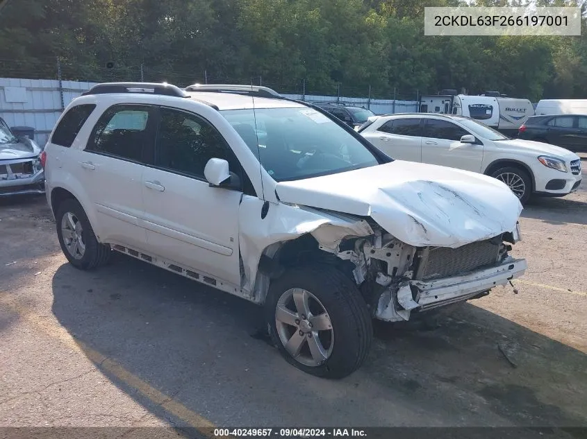 2006 Pontiac Torrent VIN: 2CKDL63F266197001 Lot: 40249657