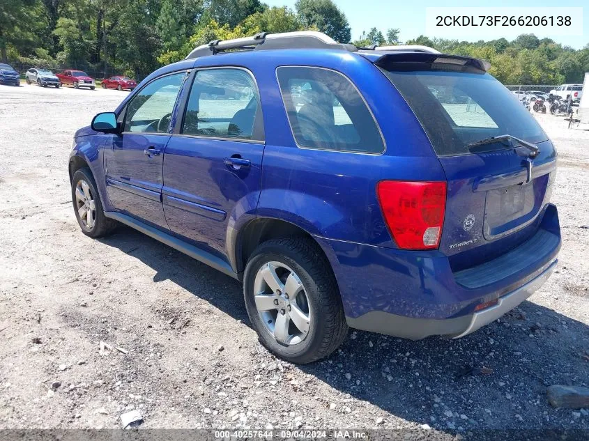 2CKDL73F266206138 2006 Pontiac Torrent