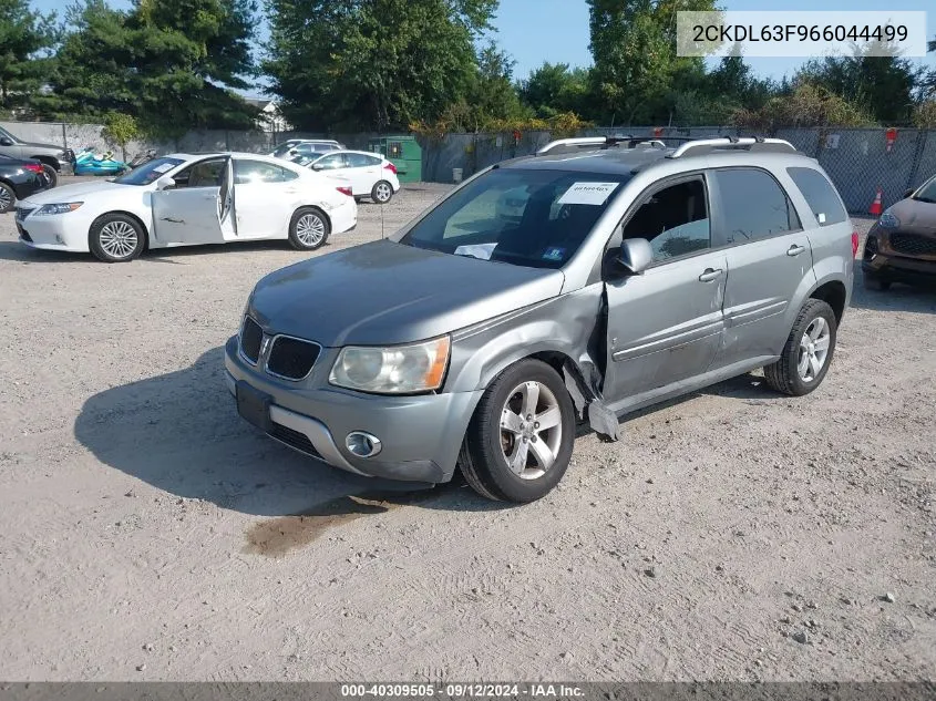 2006 Pontiac Torrent VIN: 2CKDL63F966044499 Lot: 40309505