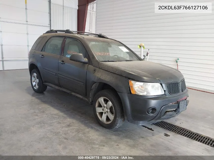 2006 Pontiac Torrent VIN: 2CKDL63F766127106 Lot: 40429775