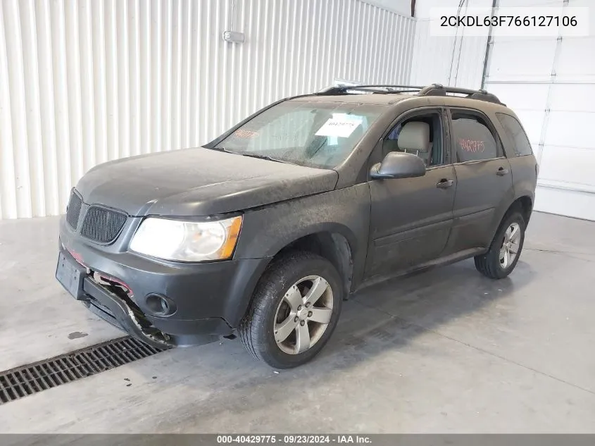 2006 Pontiac Torrent VIN: 2CKDL63F766127106 Lot: 40429775