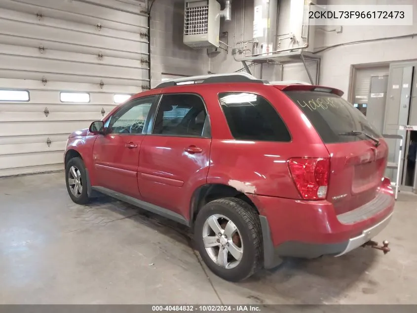 2006 Pontiac Torrent VIN: 2CKDL73F966172473 Lot: 40484832