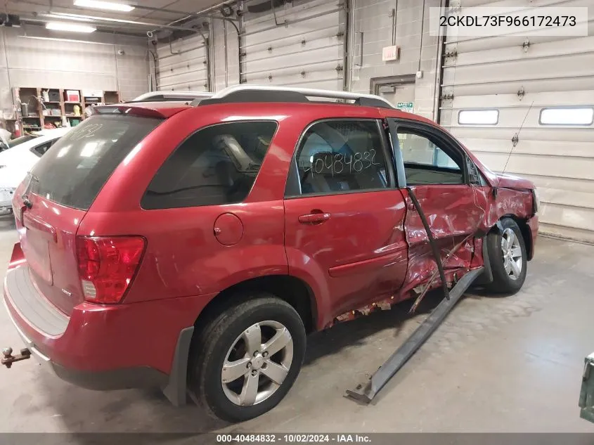 2006 Pontiac Torrent VIN: 2CKDL73F966172473 Lot: 40484832