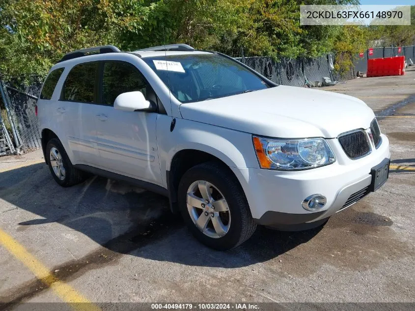 2006 Pontiac Torrent VIN: 2CKDL63FX66148970 Lot: 40494179