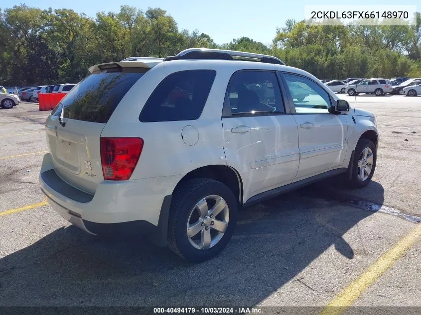 2006 Pontiac Torrent VIN: 2CKDL63FX66148970 Lot: 40494179