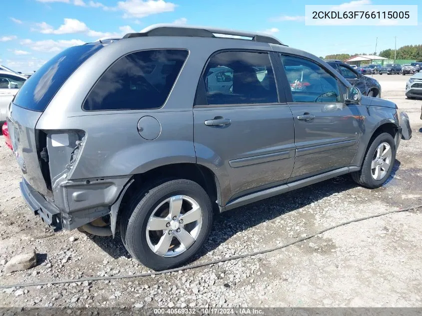 2006 Pontiac Torrent VIN: 2CKDL63F766115005 Lot: 40569332