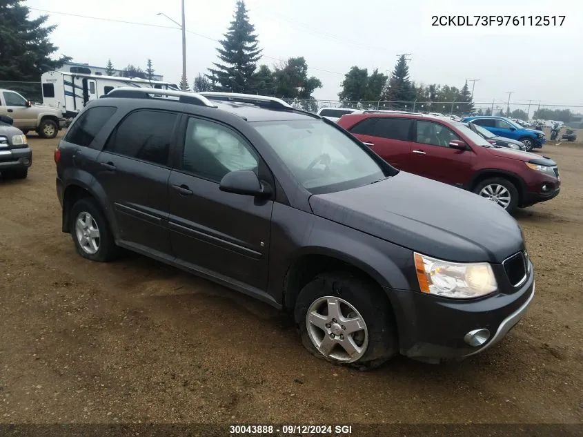 2007 Pontiac Torrent VIN: 2CKDL73F976112517 Lot: 30043888