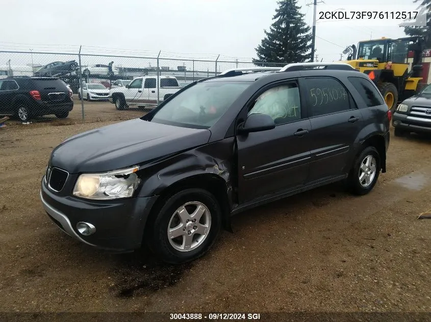 2007 Pontiac Torrent VIN: 2CKDL73F976112517 Lot: 30043888