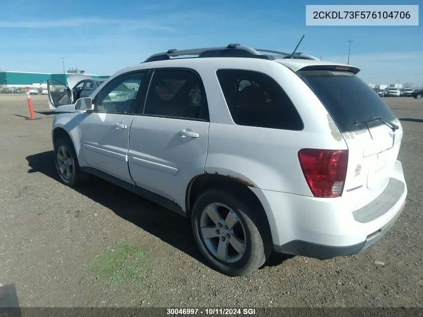 2007 Pontiac Torrent VIN: 2CKDL73F576104706 Lot: 30046997