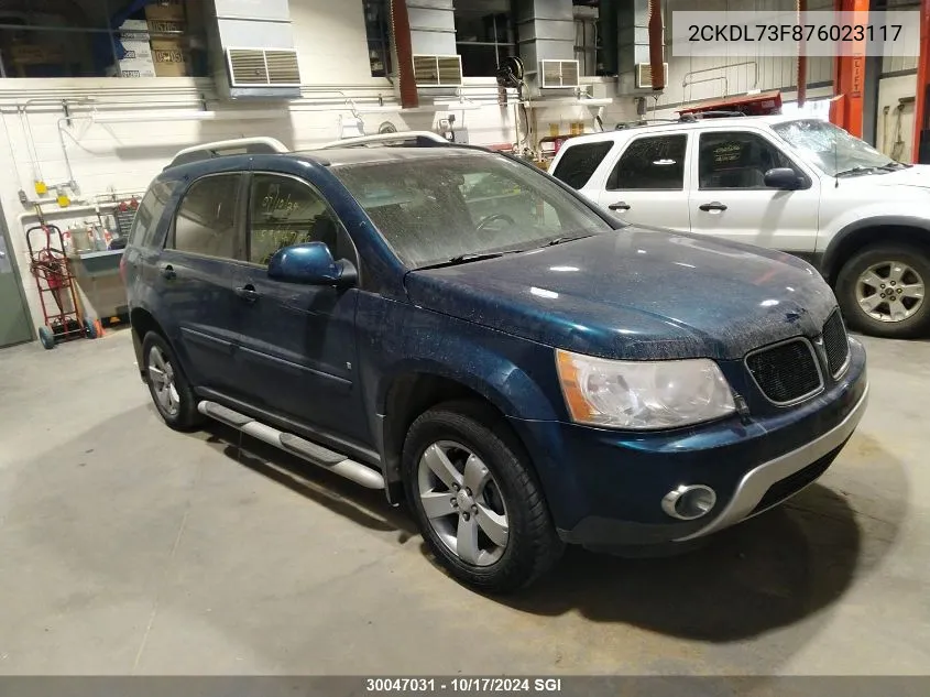 2007 Pontiac Torrent VIN: 2CKDL73F876023117 Lot: 30047031