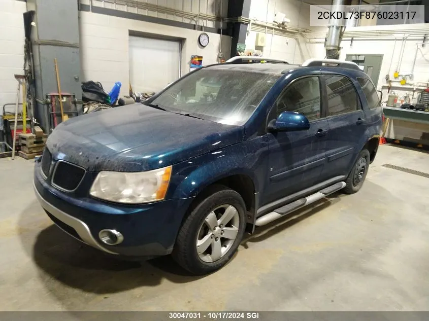 2007 Pontiac Torrent VIN: 2CKDL73F876023117 Lot: 30047031