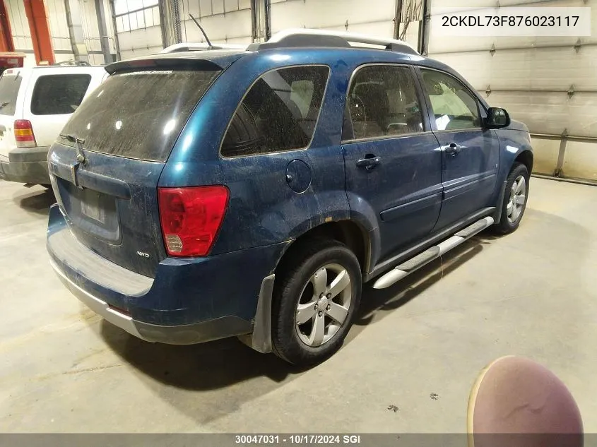 2007 Pontiac Torrent VIN: 2CKDL73F876023117 Lot: 30047031