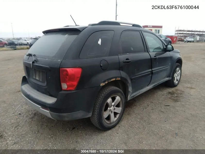 2007 Pontiac Torrent VIN: 2CKDL63F676100044 Lot: 30047680