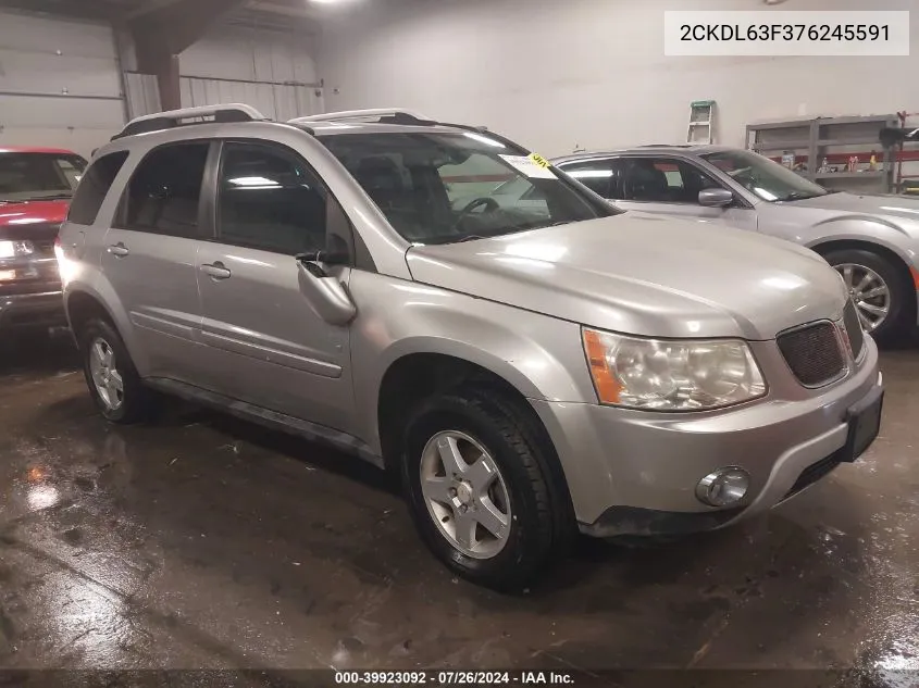 2007 Pontiac Torrent VIN: 2CKDL63F376245591 Lot: 39923092