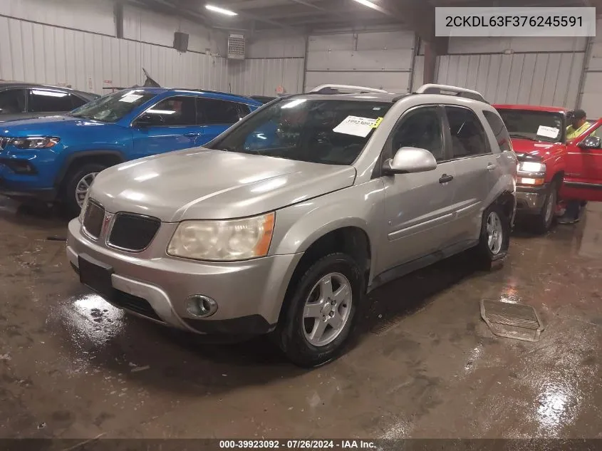 2007 Pontiac Torrent VIN: 2CKDL63F376245591 Lot: 39923092