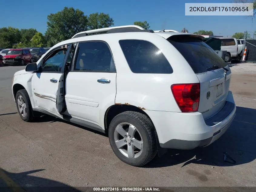 2007 Pontiac Torrent VIN: 2CKDL63F176109654 Lot: 40272415