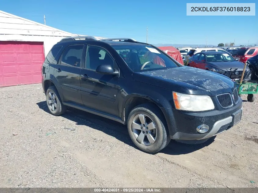 2007 Pontiac Torrent VIN: 2CKDL63F376018823 Lot: 40424651