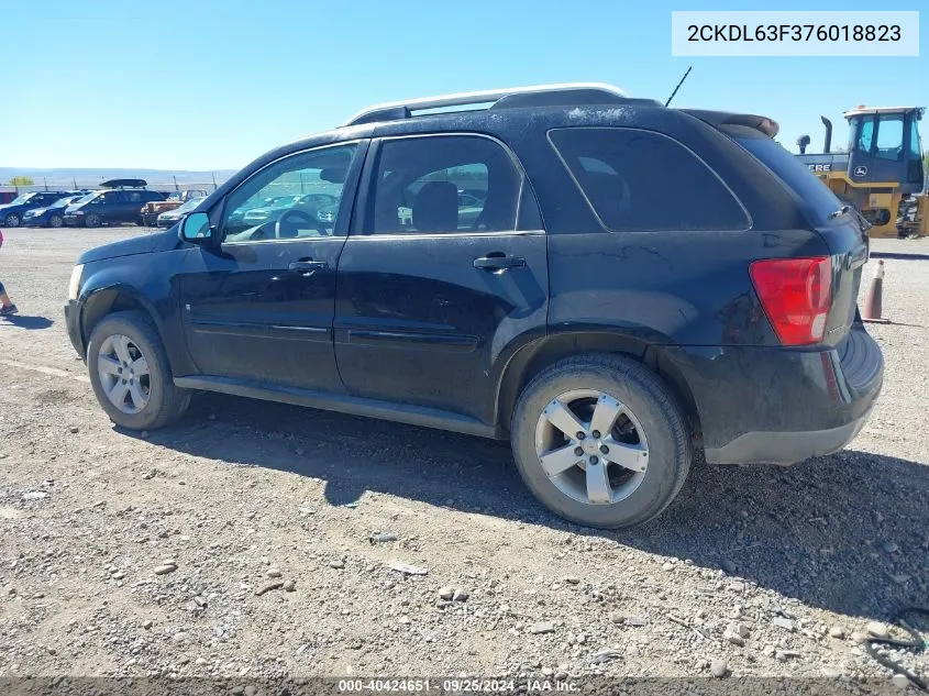 2007 Pontiac Torrent VIN: 2CKDL63F376018823 Lot: 40424651