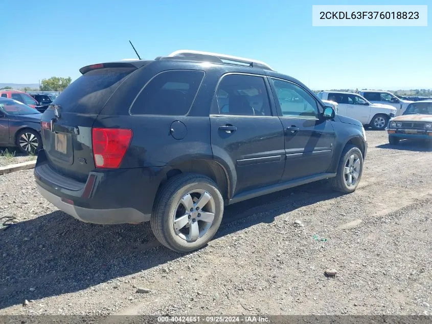 2007 Pontiac Torrent VIN: 2CKDL63F376018823 Lot: 40424651