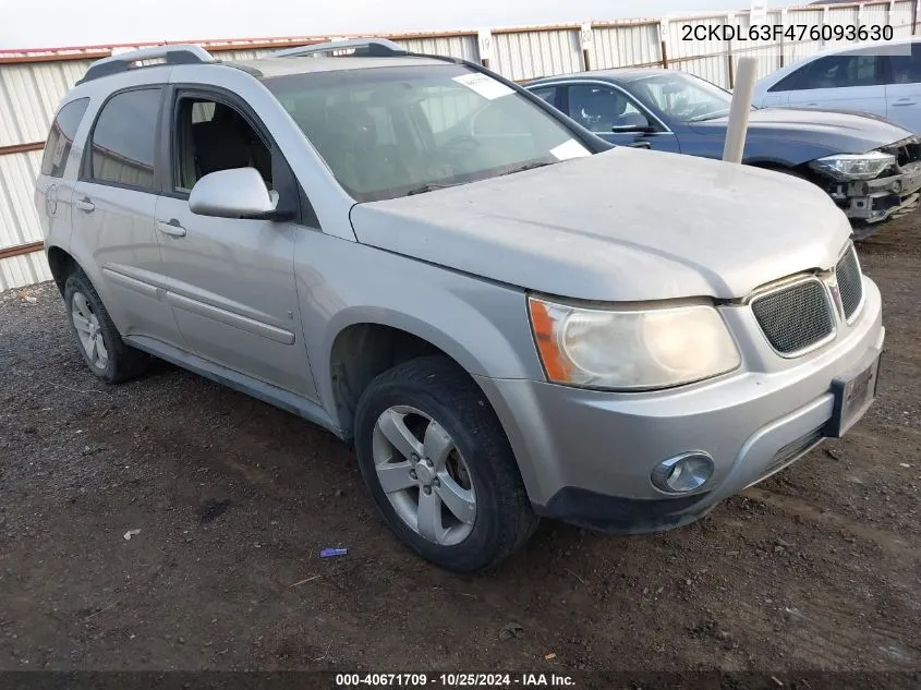 2007 Pontiac Torrent VIN: 2CKDL63F476093630 Lot: 40671709