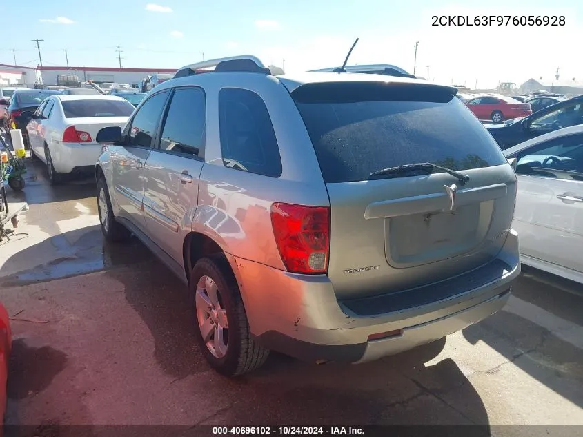 2007 Pontiac Torrent VIN: 2CKDL63F976056928 Lot: 40696102