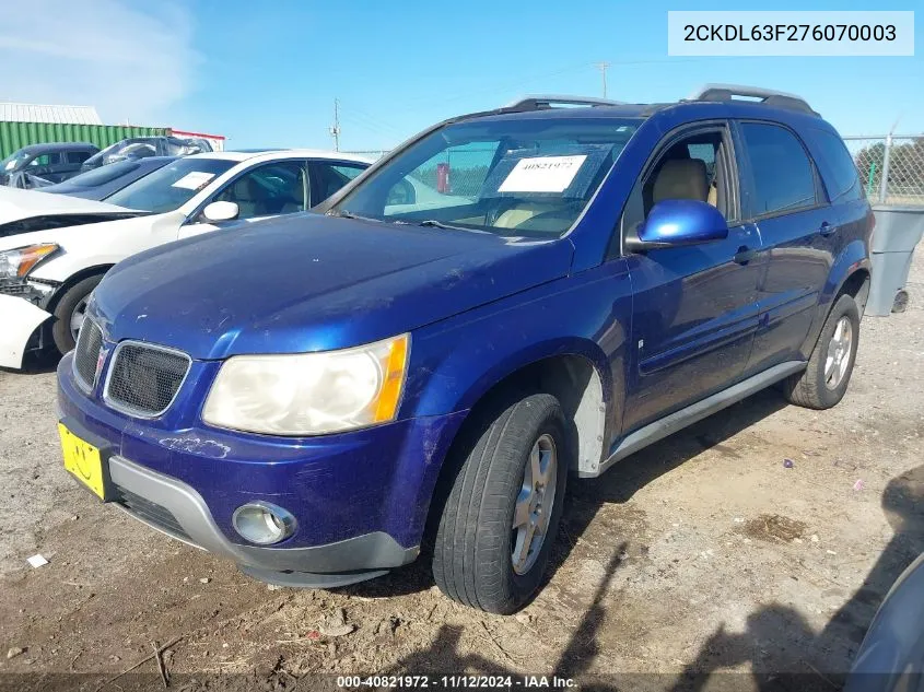 2CKDL63F276070003 2007 Pontiac Torrent