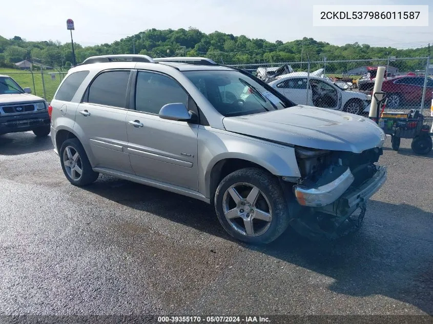 2008 Pontiac Torrent Gxp VIN: 2CKDL537986011587 Lot: 39355170