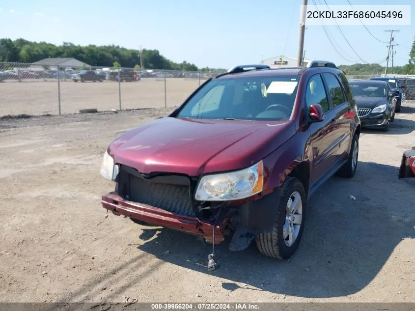 2008 Pontiac Torrent VIN: 2CKDL33F686045496 Lot: 39956204