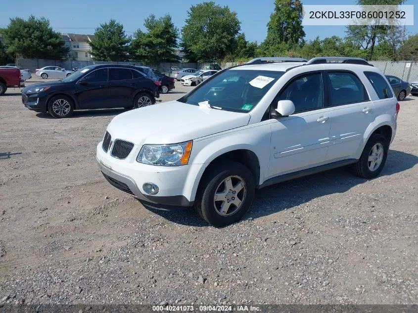 2CKDL33F086001252 2008 Pontiac Torrent