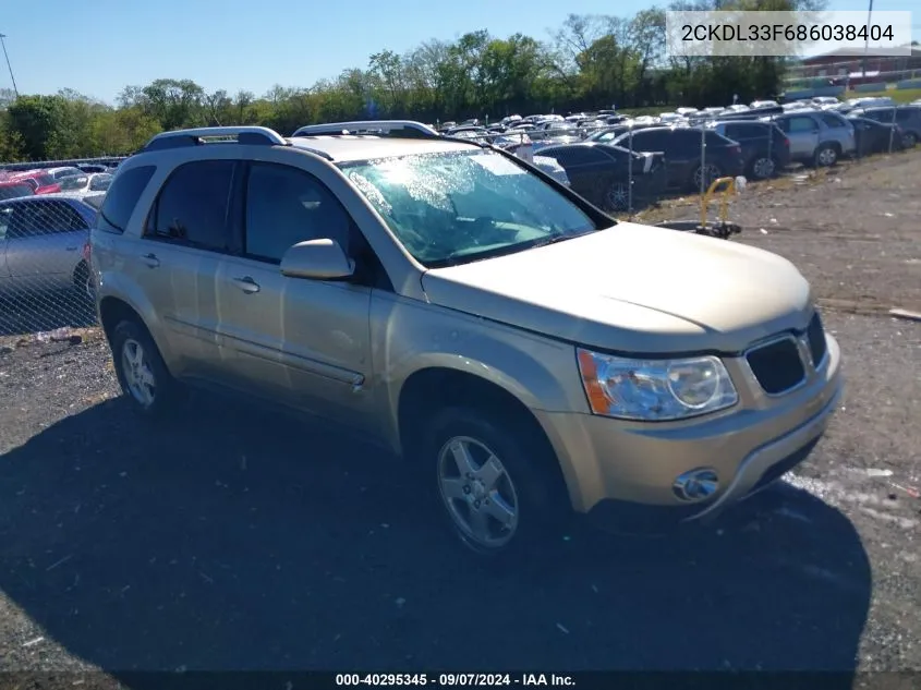 2008 Pontiac Torrent VIN: 2CKDL33F686038404 Lot: 40295345