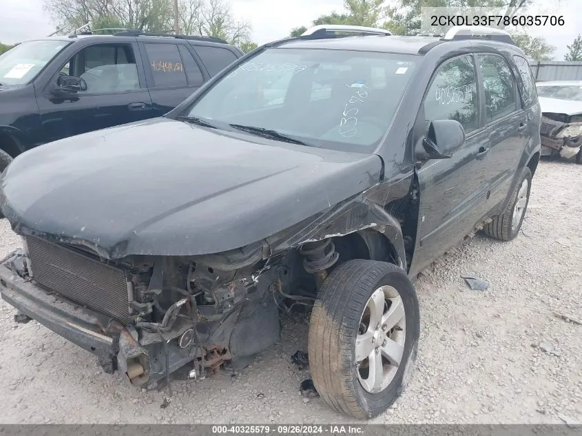 2008 Pontiac Torrent VIN: 2CKDL33F786035706 Lot: 40325579