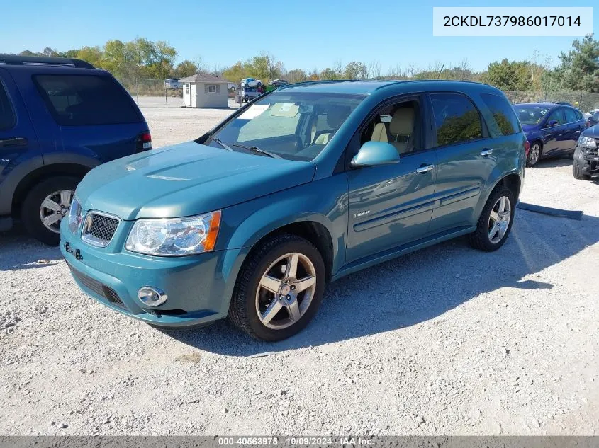 2008 Pontiac Torrent Gxp VIN: 2CKDL737986017014 Lot: 40563975