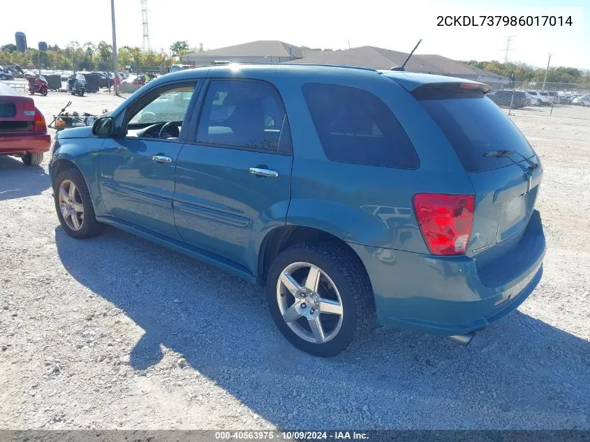 2008 Pontiac Torrent Gxp VIN: 2CKDL737986017014 Lot: 40563975