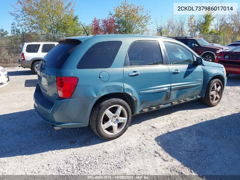 2008 Pontiac Torrent Gxp VIN: 2CKDL737986017014 Lot: 40563975