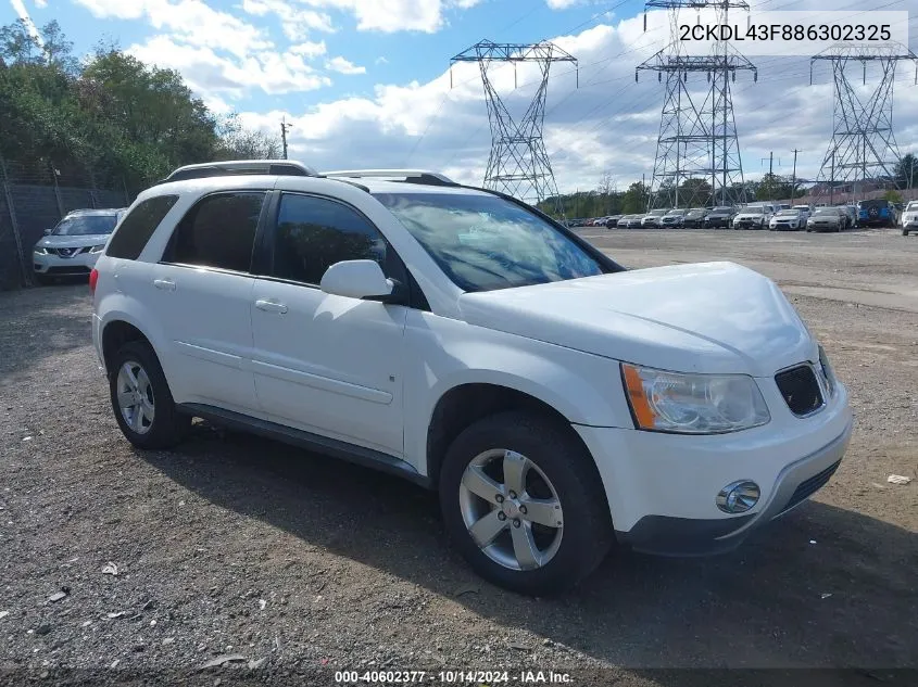 2008 Pontiac Torrent VIN: 2CKDL43F886302325 Lot: 40602377