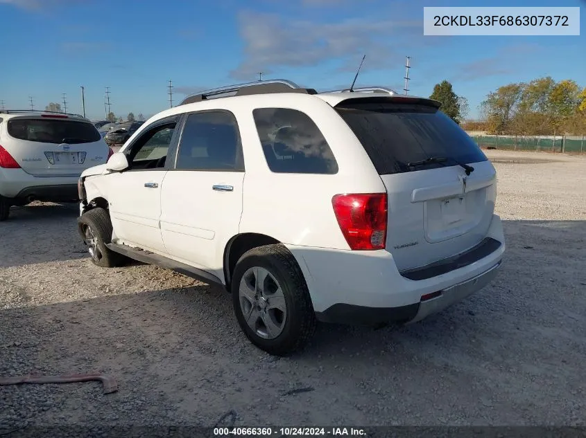 2008 Pontiac Torrent VIN: 2CKDL33F686307372 Lot: 40666360