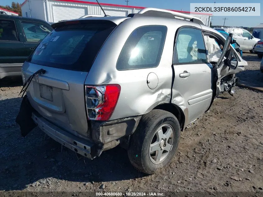 2008 Pontiac Torrent VIN: 2CKDL33F086054274 Lot: 40680680