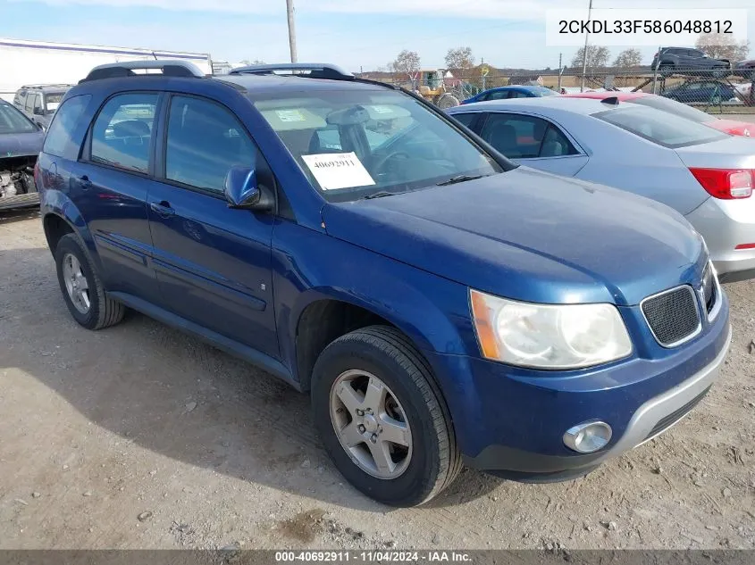 2008 Pontiac Torrent VIN: 2CKDL33F586048812 Lot: 40692911