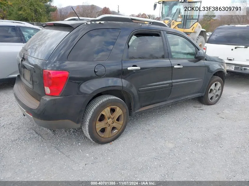 2008 Pontiac Torrent VIN: 2CKDL33F386309791 Lot: 40701385