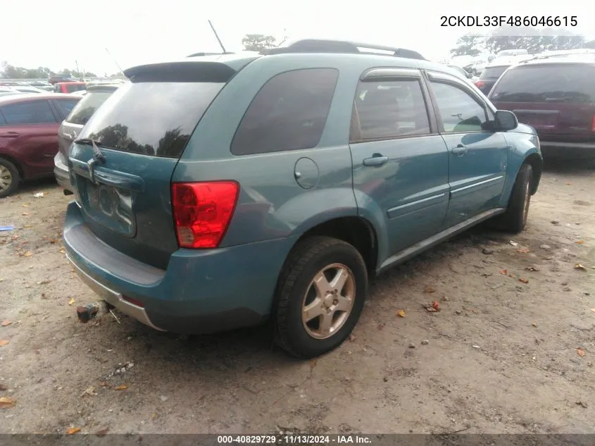 2008 Pontiac Torrent VIN: 2CKDL33F486046615 Lot: 40829729