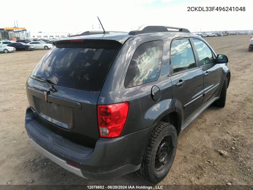 2009 Pontiac Torrent VIN: 2CKDL33F496241048 Lot: 12078652