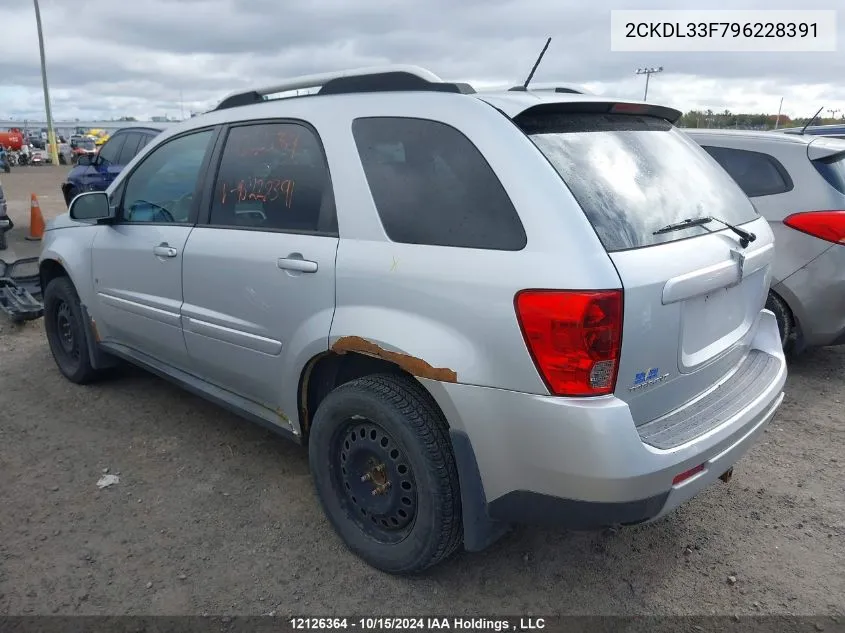 2009 Pontiac Torrent VIN: 2CKDL33F796228391 Lot: 12126364