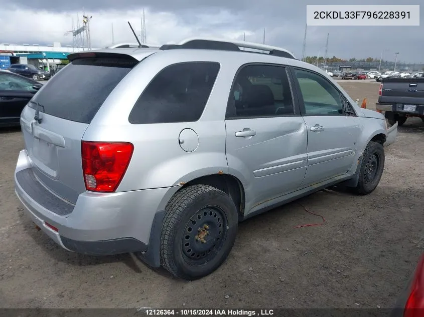 2009 Pontiac Torrent VIN: 2CKDL33F796228391 Lot: 12126364