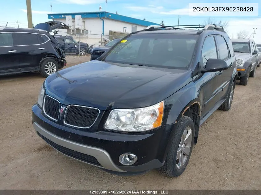 2009 Pontiac Torrent VIN: 2CKDL33FX96238428 Lot: 12139389