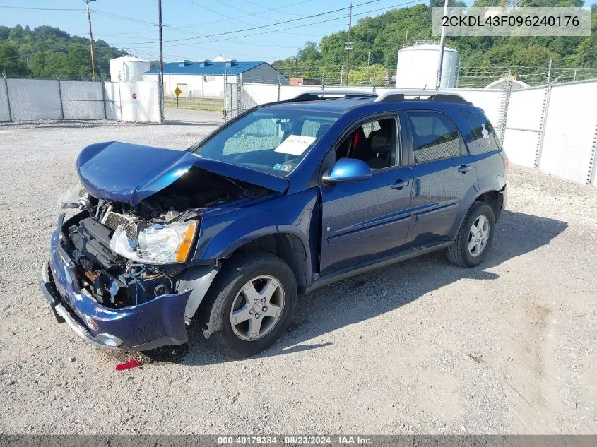 2009 Pontiac Torrent VIN: 2CKDL43F096240176 Lot: 40179384