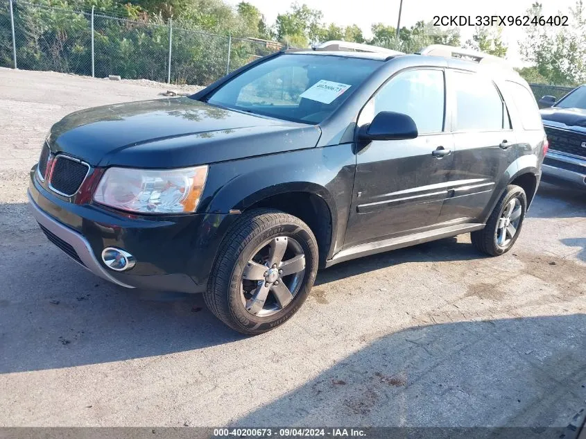 2009 Pontiac Torrent VIN: 2CKDL33FX96246402 Lot: 40200673