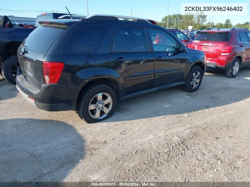 2009 Pontiac Torrent VIN: 2CKDL33FX96246402 Lot: 40200673