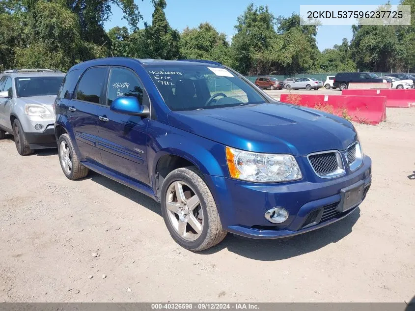 2009 Pontiac Torrent Gxp VIN: 2CKDL537596237725 Lot: 40326598