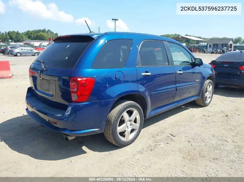 2009 Pontiac Torrent Gxp VIN: 2CKDL537596237725 Lot: 40326598